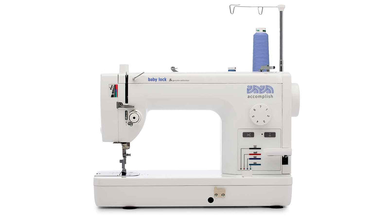 Baby Lock Accomplish 2 Sewing Machine, single stitch, 1,500 stitches per minute, Quick threading system