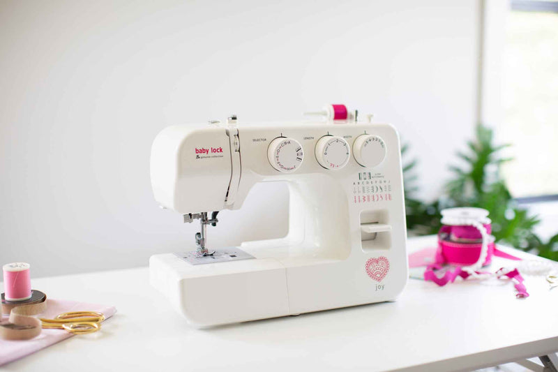 Baby Lock Joy Sewing Machine, 9 built-in stitches including 1 four-step buttonhole, Needle threader