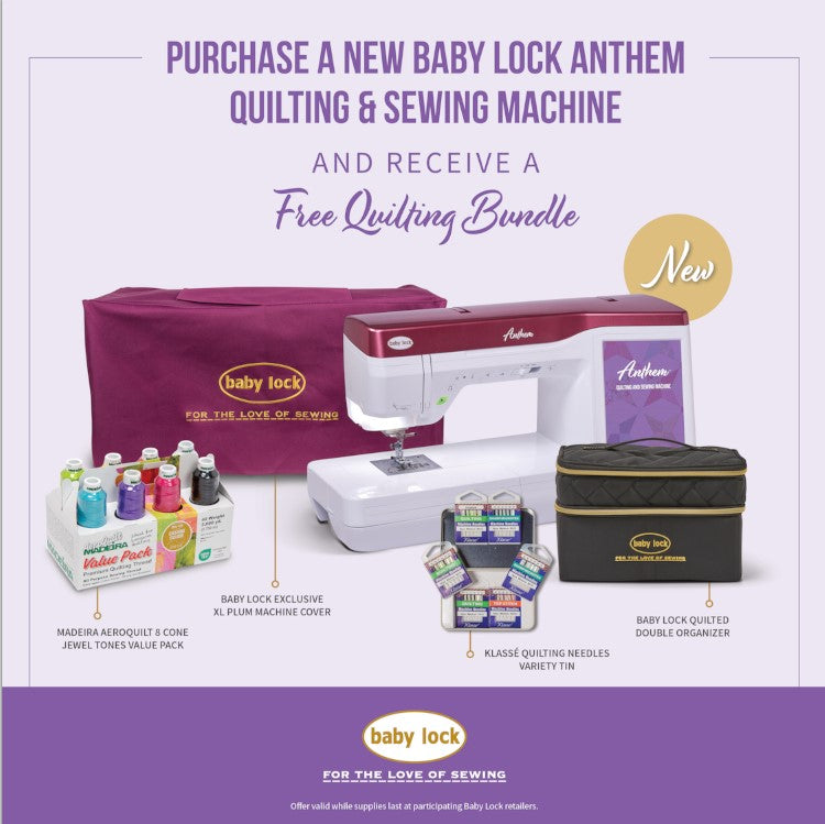 Baby Lock Anthem Quilting and Sewing, 804 Built-in Stitches, StitchSync Regulation™,Compact Digital Dual Feed System