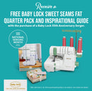 Baby Lock 55th Anniversary Serger, 4/3/2 thread,  ExtraordinAir® Threading, Auto tension, Built-in needle threader, Exclusive Wave Stitch