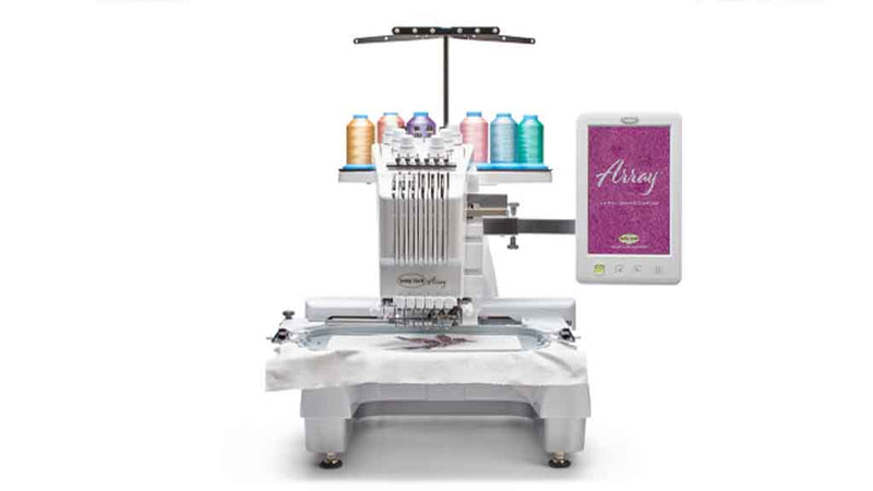 Baby Lock Array Multi-Needle Embroidery Machine, 7-7/8" x 11-3/4" Embroidery Field, 6 Needle, 126 Built-In Designs